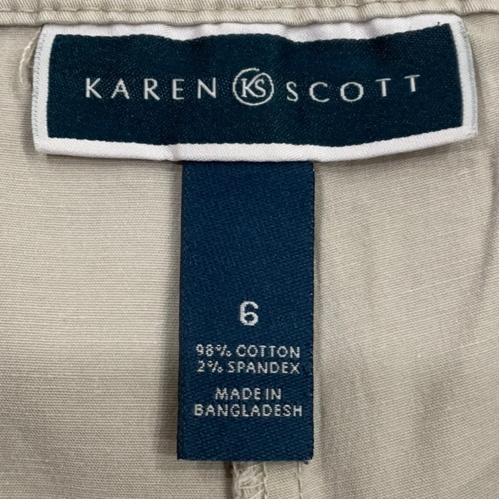KAREN KS SCOTT three 3️⃣ shots khaki, black and red skirts size 6 - Picture 11 of 12